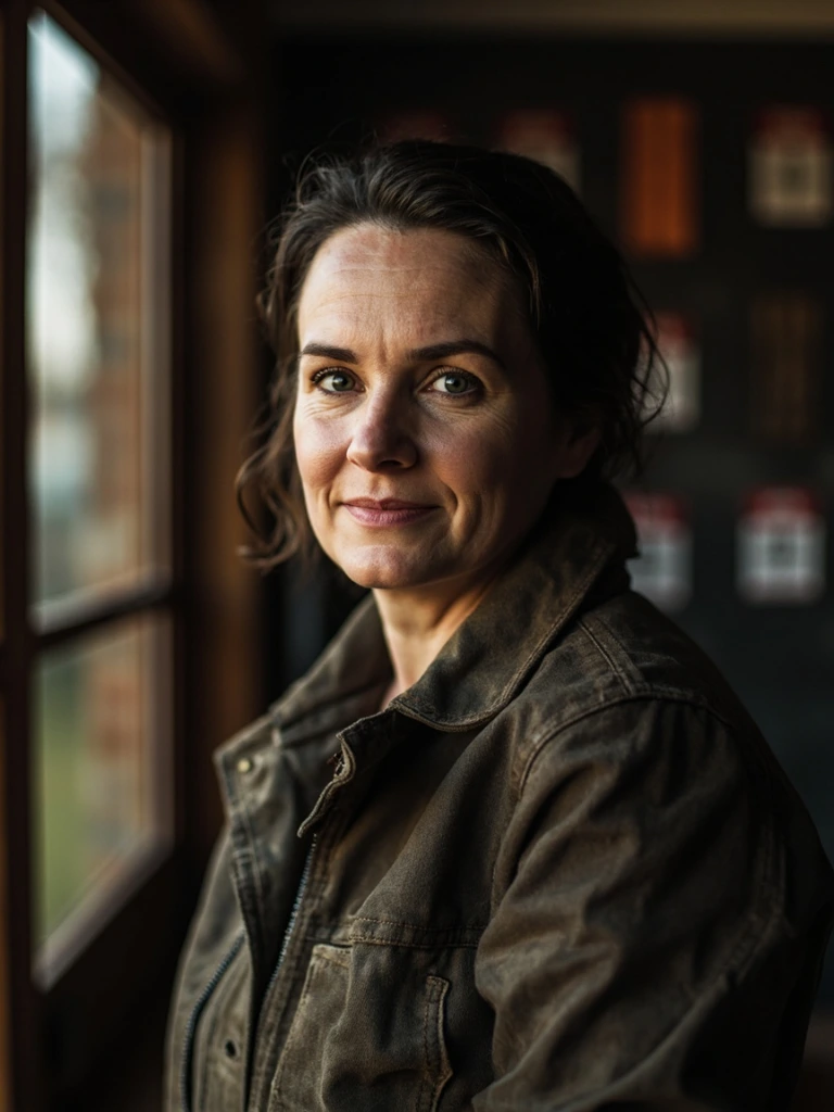 Portrait of Margaret Halloran, fourth-generation farmer and trade lead.